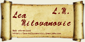 Lea Milovanović vizit kartica